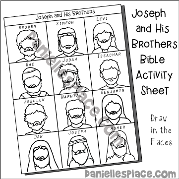 Joseph and His Brothers Bible Activity Sheet for Children's Ministry