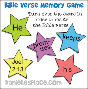 God Keeps His Promises Star Memory Verse Game