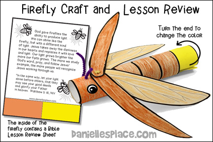 Firefly Craft and Lesson Review for Firefly Faith Bible Lesson or Children's Sermon