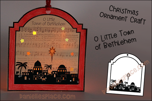 O Little Town of Bethlehem Christmas Ornament Craft of Children