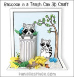 Raccoon in a Trash Can 3D Craft and Learning Activity