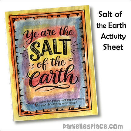 Salt of the Earth printable Bible activity for children’s ministry