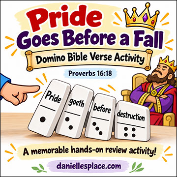 Pride Goes Before a Fall Domino Bible Verse Activity