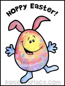 Hoppy Easter! Egg Coloring Sheet Printable | Printable Craft Patterns