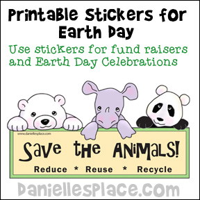 Save the Animals” Printable Stickers | Printable Craft Patterns