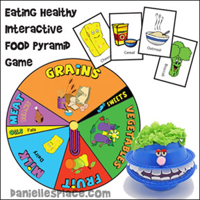 eating healthy food pyramid game printable craft patterns