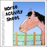Horse Activity Sheet - Printable Craft Patterns
