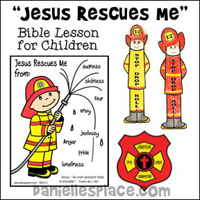 Jesus Rescues Me Coloring Page Printable