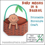 Baby Moses Printable Envelope Basket Craft - Printable Craft Patterns