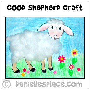 Lost Sheep Cotton Ball Craft for Kids