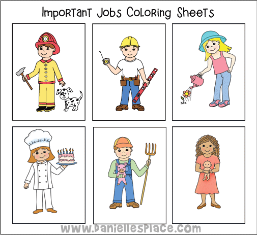 important jobs coloring sheets printable craft patterns