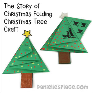 “The Story of Christmas” Folding Christmas Tree - Printable Craft Patterns