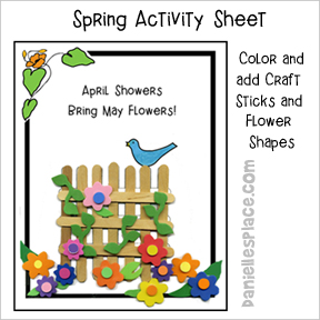 Bird on a Fence Spring Activity Sheet