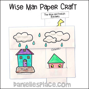 Wise and Foolish Builders House Paper Craft