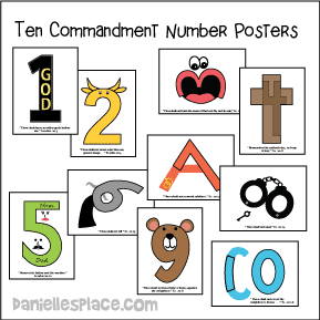 Ten Commandment Number Posters