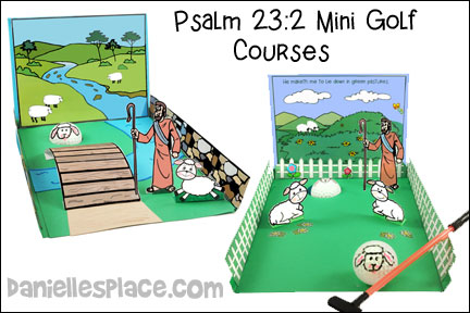 Psalm 23:2 - Paper Mini Golf Course Patterns