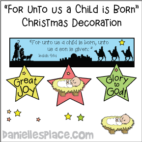 Jesus and Stars Christmas Decoration