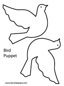 Bird Puppet Pattern - Printable Craft Patterns