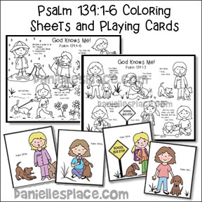 God Knows Me Coloring Sheets and Playing Cards NIV