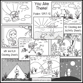 You Are There Psalm 139 Coloring Sheets