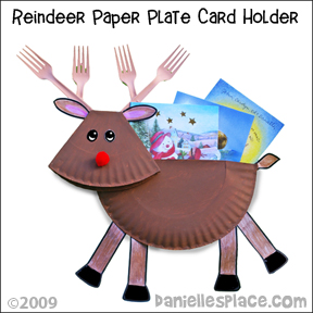 Reindeer Paper Plate Card Holder