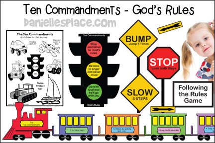 Ten Commandments - God's Rules Bible Lesson