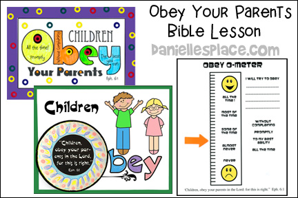 Obey Your Parents Bible Lesson for Children