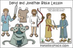 David and Jonathan – Friends Share Bible Lesson - Printable Craft Patterns