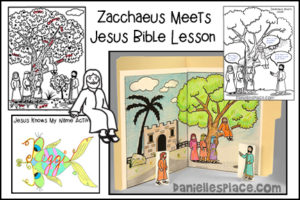 *Zacchaeus Bible Lesson – Older Children - Printable Craft Patterns