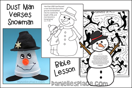 Dust Man Verse Snowman Bible Lesson