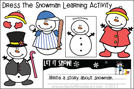 Dress the Snowman Learning Activity