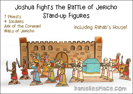 Joshua Fights The Battle Of Jericho Bible Lesson Printable Craft Patterns