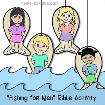 Fishing for Men Bible Activity - Printable Craft Patterns