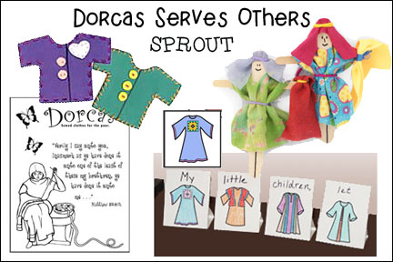 Dorcas Serves Others Bible Lesson for Children from www.daniellesplace.com