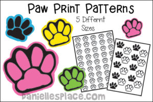 Paw Prints Printables - Printable Craft Patterns