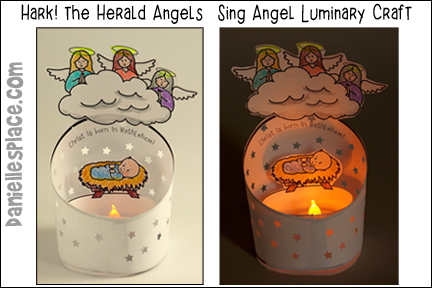 Angels Sing Luminary Christmas Craft