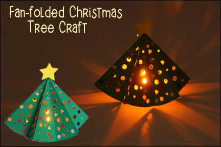Fan-fold Christmas Tree Luminary
