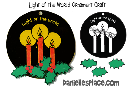 Light of the World Candle Ornament Craft for Kids