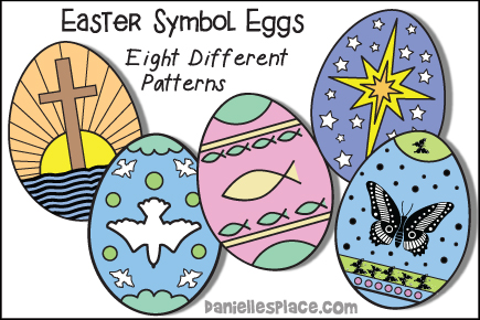 Easter Symbol Eggs Coloring Activity