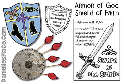 Shield and Sword Key Ring Armor of God Shield of Faith 