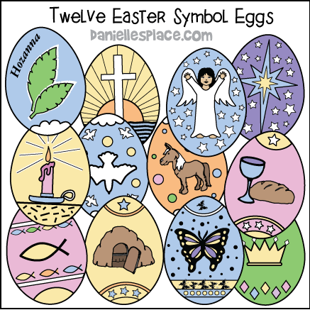 Twelve Printable Christian Symbols Easter Egg Hunt 