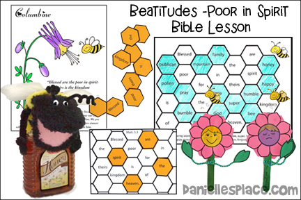 Beatitudes Bee Bible Lesson - Poor in Spirit KJV