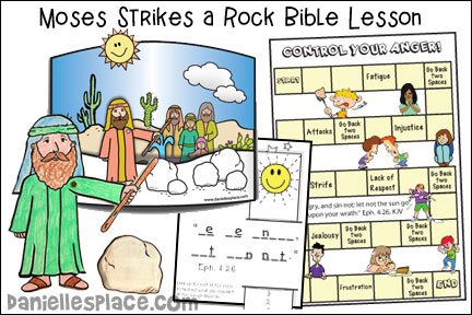 Moses Strikes a Rock Bible Lesson