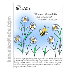 Beatitudes Flower and Bees Coloring Sheet