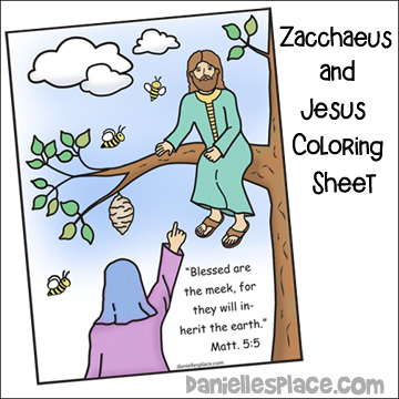 Zacchaeus in a Tree Coloring Sheet