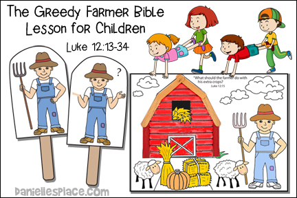 The Greedy Farmer or Rich Fool Bible Lesson for Children