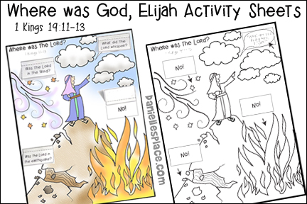 "Where is the Lord?" Elijah Activity and Coloring Sheet