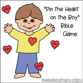 Pin the Heart on the Child Bible Game
