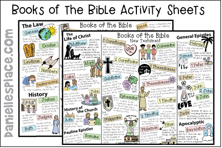 Books of the Bible Activity Sheets - Old and New Testament Books