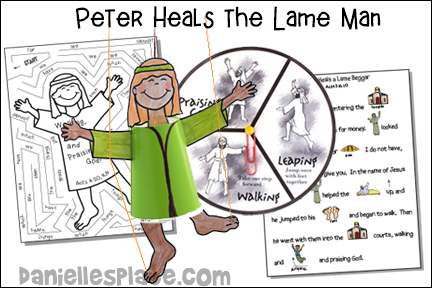 Peter Heals the Lame Man Bible Lesson for Children